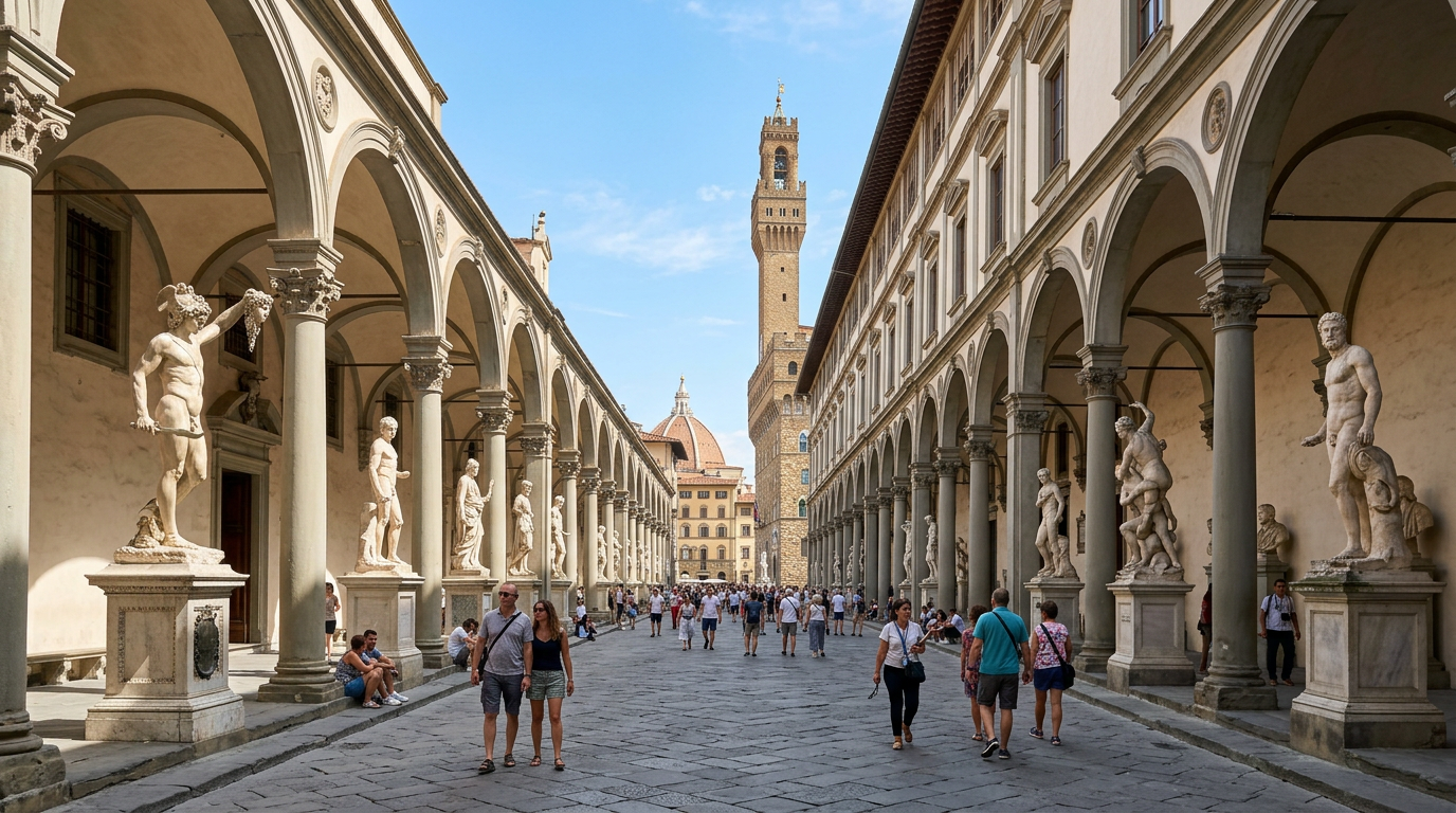 Galleria degli Uffizi - walkable from homelink-thekey.com, guesthouse Via Cittadella 22 Florence